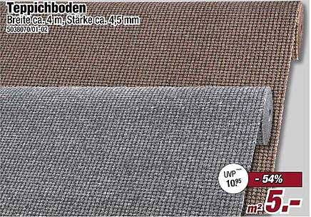 Teppichboden – Breite ca. 4 m, Stärke ca. 4,5 mm