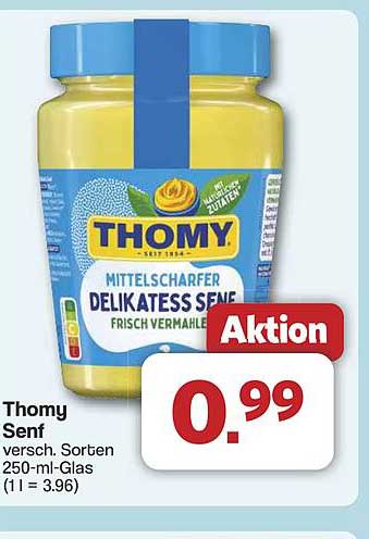 Thomy Senf versch. Sorten 250-ml-Glas