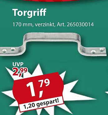 Torgriff 170 mm, verzinkt, Art. 265030014