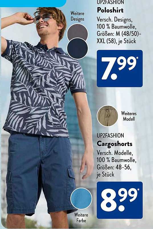 UP2FASHION Poloshirt und Cargoshorts