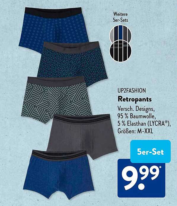 UP2FASHION Retropants 5er-Set