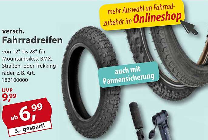 Verschiedene Fahrradreifen von 12" bis 28" – Ideal für jeden Fahrradtyp
