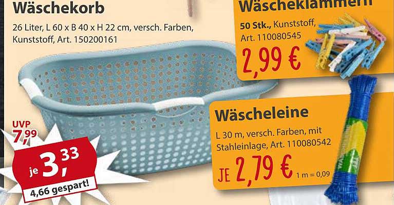 Wäschekorb - 26 Liter Kunststoff