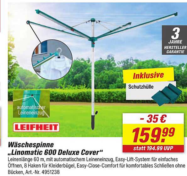Wäschespinne „Linomatic 600 Deluxe Cover“