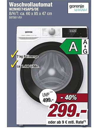 Waschvollautomat Gorenje W2NHEI74SAPS/DE