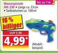Wasserpistole XM 230 – 16% billiger!