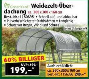 Weidezeltdach GreenYard - Schutz für Ihre Tiere