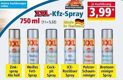 XXL-Kfz-Spray 750 ml - Vielfältige Anwendungsmöglichkeiten