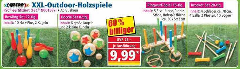 XXL-Outdoor-Holzspiele - Viel Spaß für die ganze Familie!