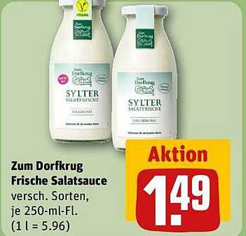 Zum Dorfkrug Frische Salatsauce, 250-ml-Flasche