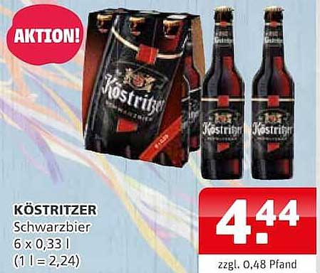 KÖSTRITZER Schwarzbier 6 x 0,33 l (1 l = 2,24)