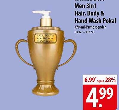 Men 3in1 Hair, Body & Hand Wash Pokal