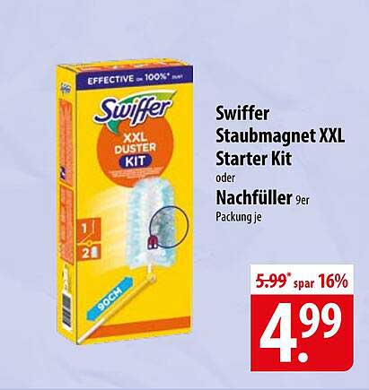 Swiffer Staubmagnet XXL Starter Kit oder Nachfüller 9er Packung je