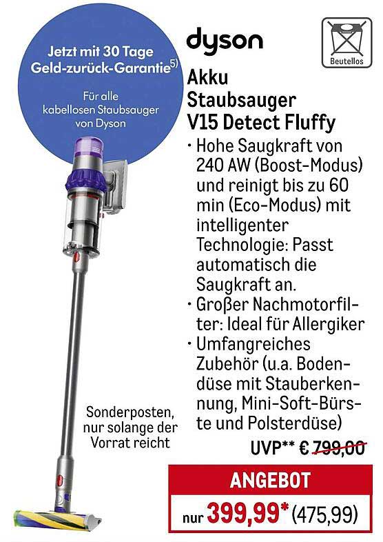 Akku Staubsauger V15 Detect Fluffy von Dyson
