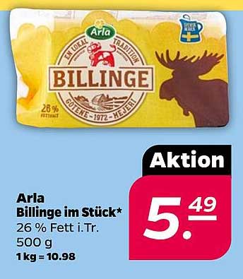 Arla Billinge im Stück* 500 g - Aktion