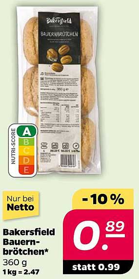 Bakersfield Bauernbrötchen 360 g