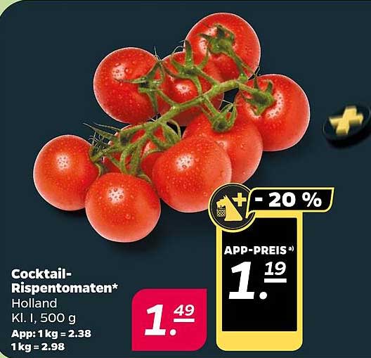 Cocktail-Rispentomaten* Holland Kl. I, 500 g