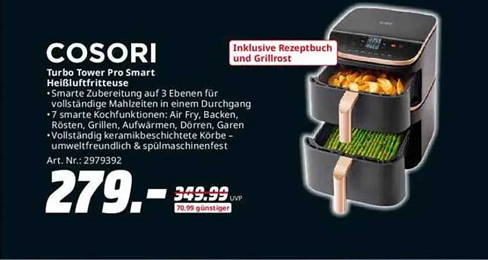 COSORI Turbo Tower Pro Smart Heißluftfritteuse