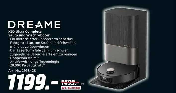 Dreame X50 Ultra Complete Saug- und Wischroboter