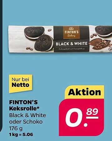 FINTON'S Keksschrolle Black & White oder Schoko 176 g