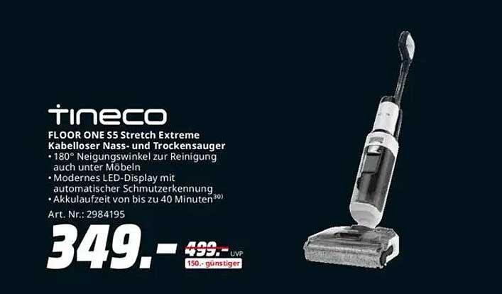FLOOR ONE S5 Stretch Extreme Kabelloser Nass- und Trockensauger