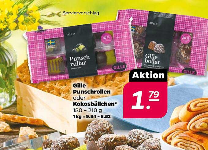 Gille Punschsrollen oder Kokosbällchen - 180 g bis 210 g