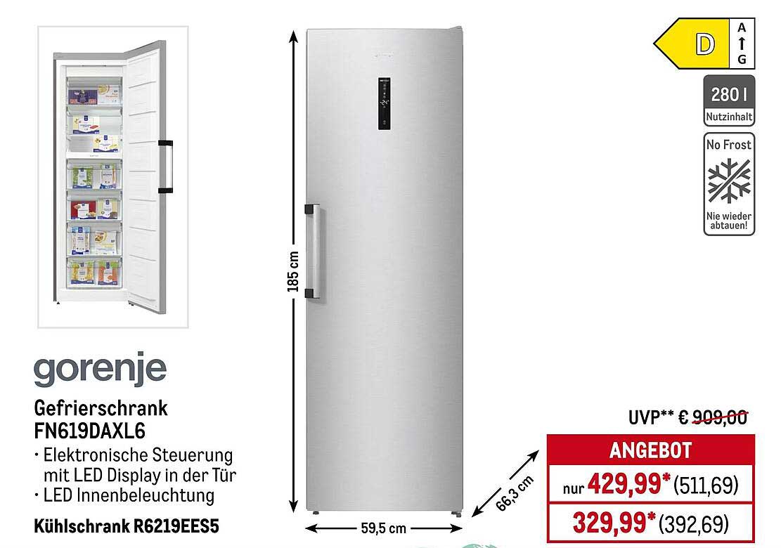 Gorenje Gefrierschrank FN619DAXL6 – Ihr perfekter Küchenbegleiter