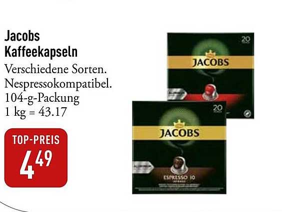Jacobs Kaffeekapseln - Verschiedene Sorten, Nespresso kompatibel