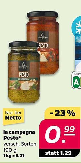 la campagna Pesto* versch. Sorten 190 g