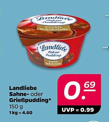 Landliebe Sahne- oder Grießpudding - Dunkle Schokolade 150 g