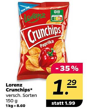 Lorenz Crunchips Paprika 150 g