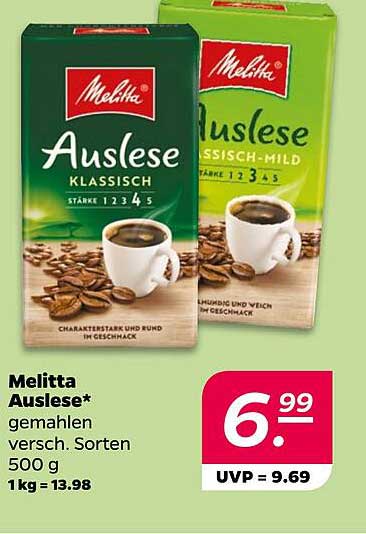Melitta Auslese gemahlen 500 g - Jetzt zum Sparpreis!