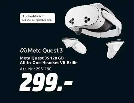 Meta Quest 3S 128 GB All-in-One-Headset VR-Brille