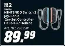 NINTENDO Switch 2 Joy-Con 2 2er-Set Controller Hellblau / Hellrot