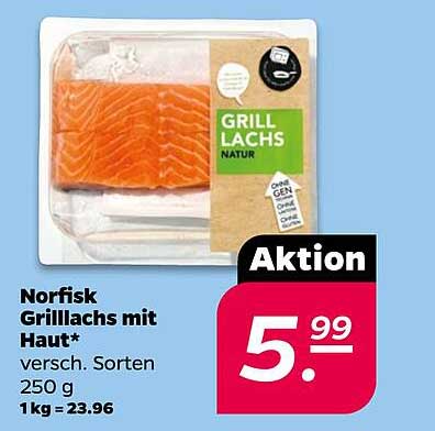 Norisk Grilllachs mit Haut*