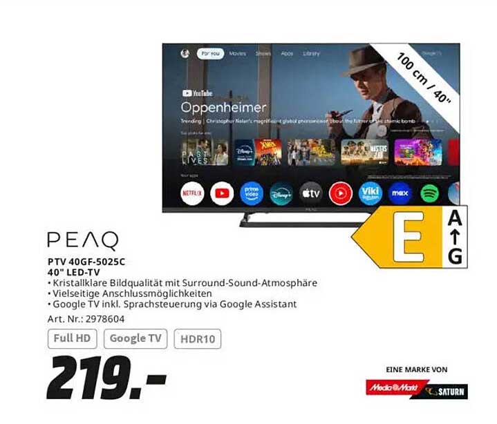 PEAQ PTV 40GF-5025C 40" LED-TV