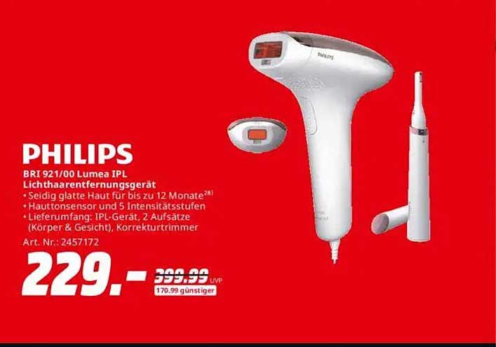 PHILIPS BRI 921/00 Lumea IPL Lichthaarentfernungsgerät