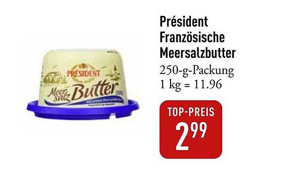 Président Französische Meersalzbutter – 250-g-Packung