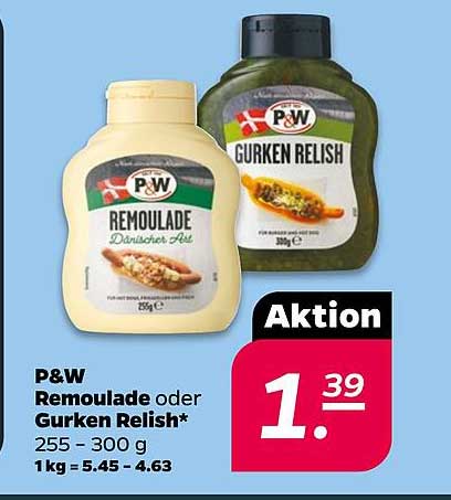 P&W Remoulade oder Gurken Relish 255-300 g