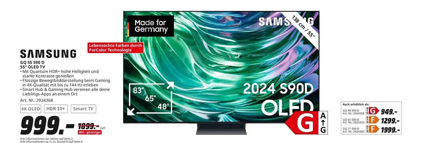 Samsung GQ 55 S90D 55" OLED TV