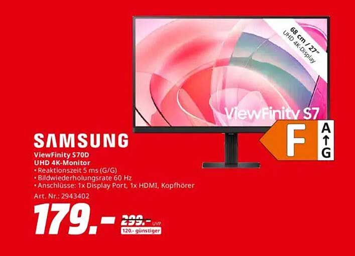 Samsung ViewFinity S70D UHD 4K-Monitor
