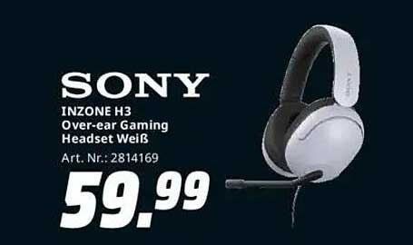 SONY INZONE H3 Over-ear Gaming Headset Weiß