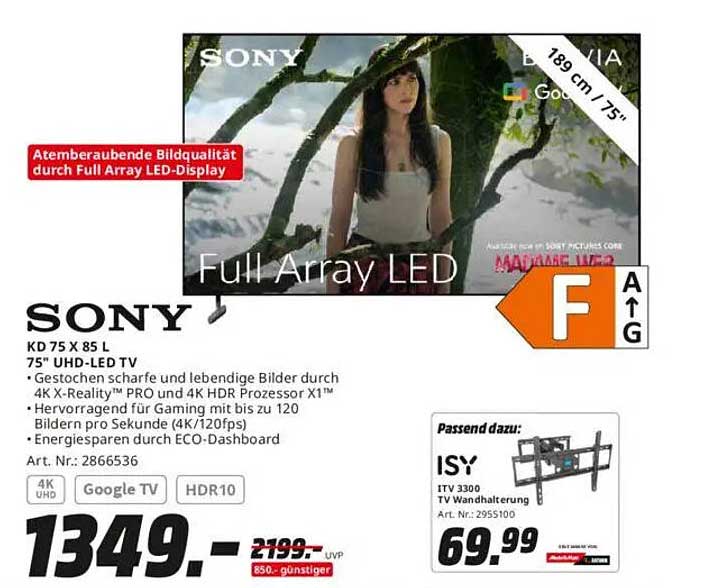 Sony KD 75 X 85 L 75" UHD-LED TV
