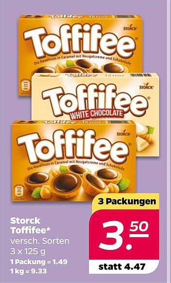 Storck Toffifee - verschiedene Sorten, 3 x 125 g