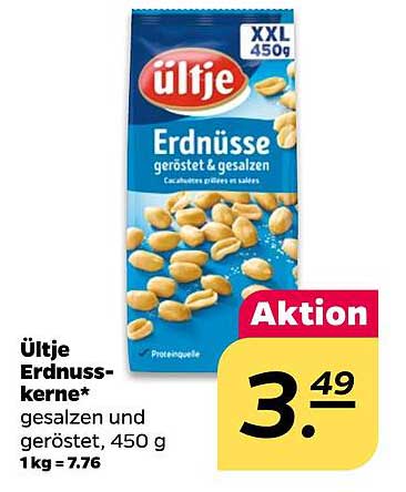 Ültje Erdnüsse* geröstet und gesalzen, 450 g