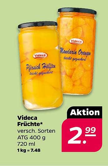 Videca Früchte – verschiedene Sorten 720 ml