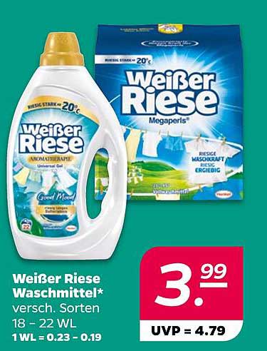 Weißer Riese Waschmittel* verschieden Sorten 18 – 22 WL
