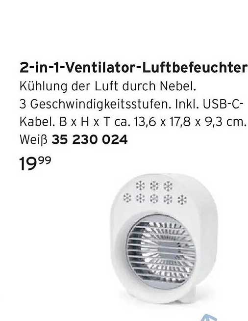 2-in-1-Ventilator-Luftbefeuchter