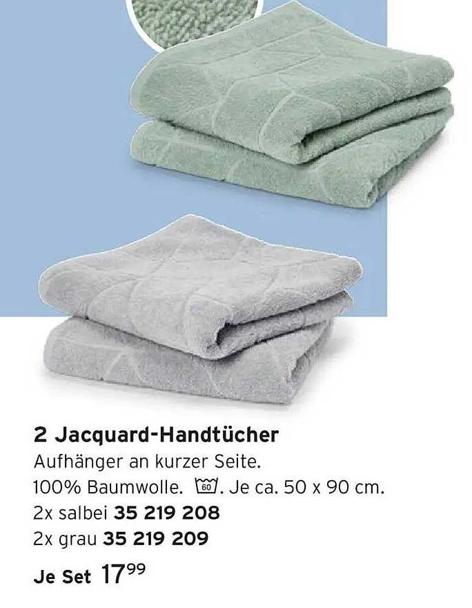 2 Jacquard-Handtücher