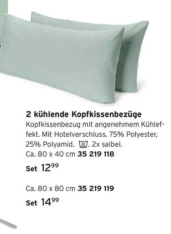 2 kühlende Kopfkissenbezüge